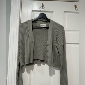 Abercrombie & Fitch Light green Knit sweater set